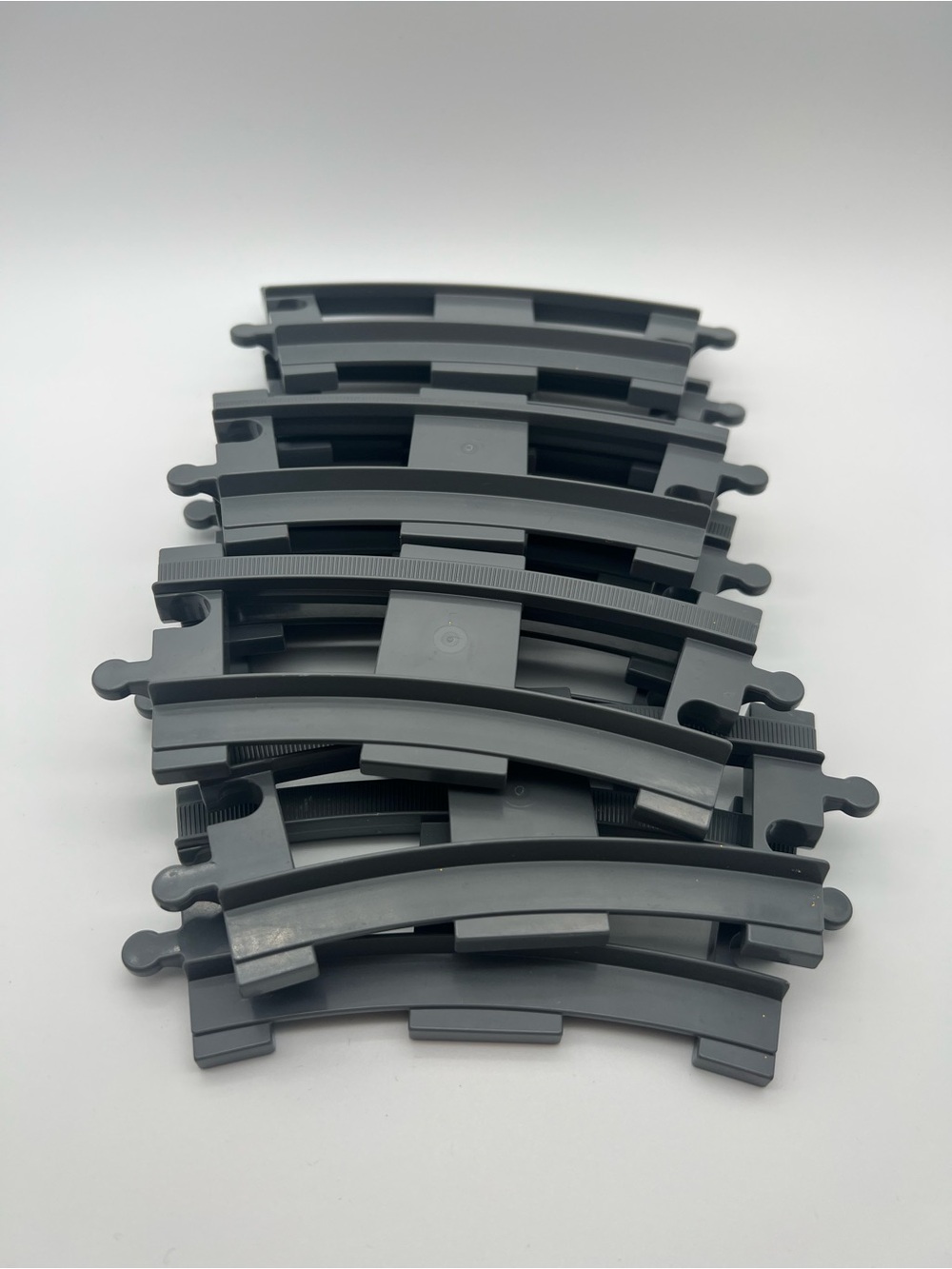 LEGO DUPLO Curved Train Tracks | Lot of 10 | Dark Grey